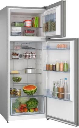 BOSCH 334 L Frost Free Double Door 2 Star Convertible Refrigerator (Shiney Silver, Grey, CTC35S02GI)