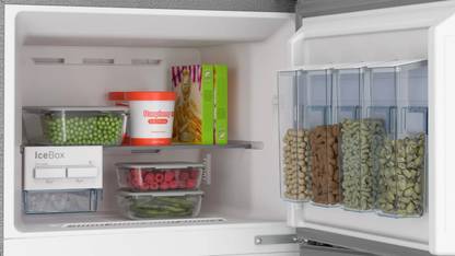 BOSCH 334 L Frost Free Double Door 2 Star Convertible Refrigerator (Shiney Silver, Grey, CTC35S02GI)