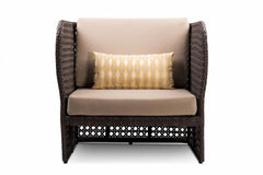 Lombardi Outdoor Sofa Set 2 Seater , 2 Single seater and 1 Center Table (Brown)