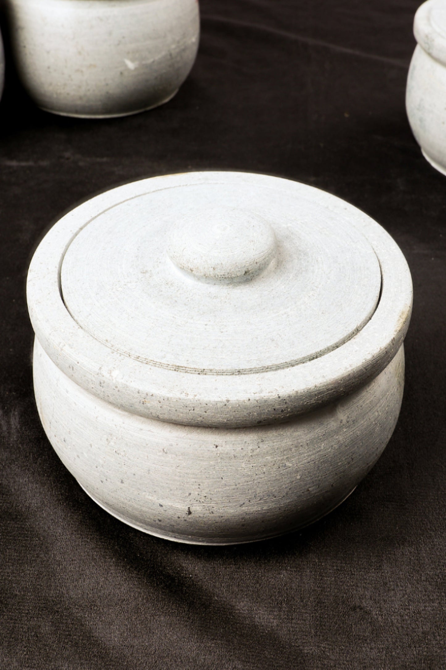 Soap Stone Traditional Curd Setter/ Storage Container Small (300-450 ml)