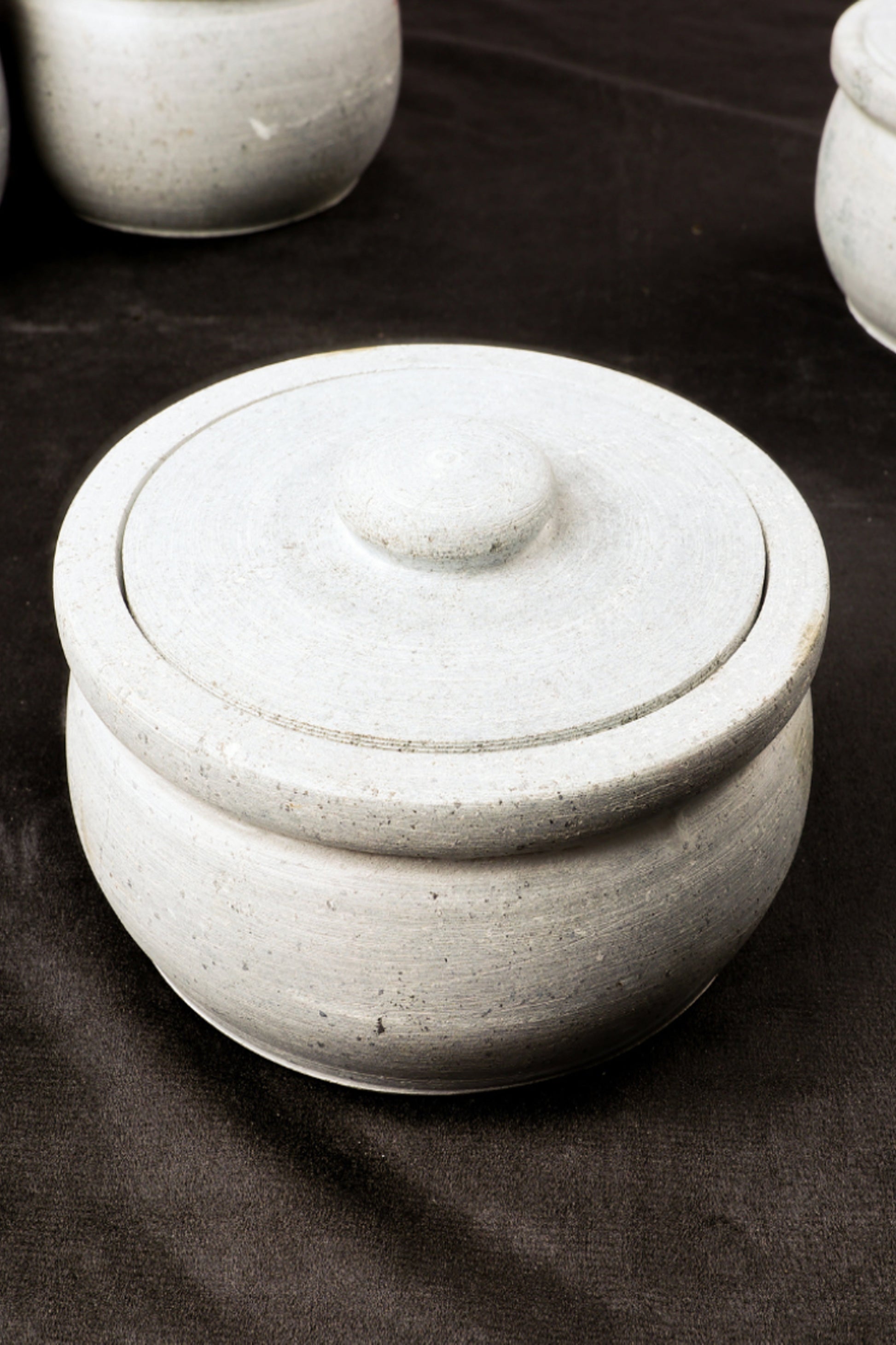 Soap Stone Traditional Curd Setter/ Storage Container Small (300-450 ml)