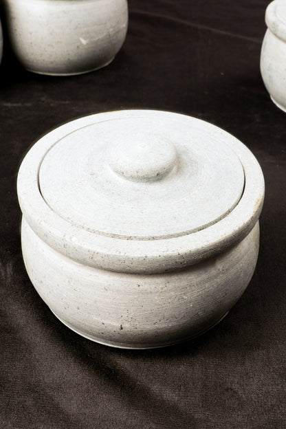 Soap Stone Traditional Curd Setter/ Storage Container Small (300-450 ml)