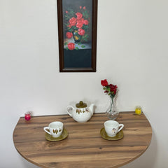 CurveCraft Solid Wood Foldable Wall Mounted Table Desk