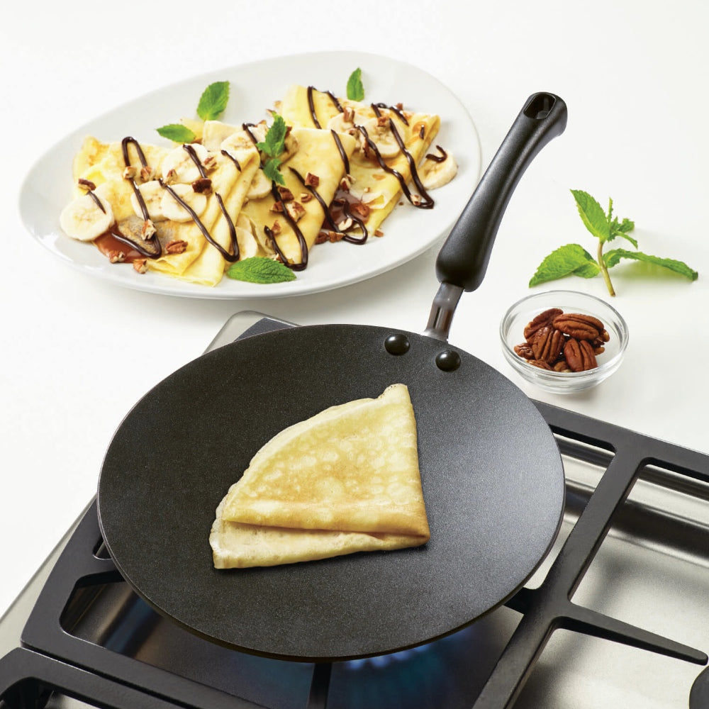 Meyer Premium Non-Stick Curved Roti Tawa, 26cm, Orange (5mm thick)
