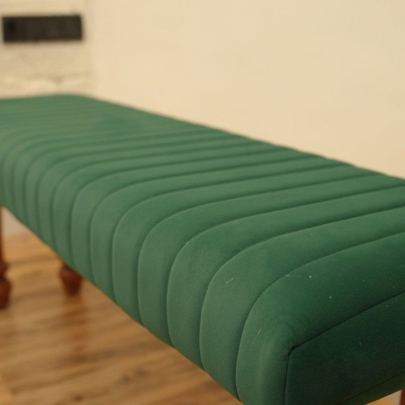 Piccolo Upholstered Bench (Dark Olive Green)