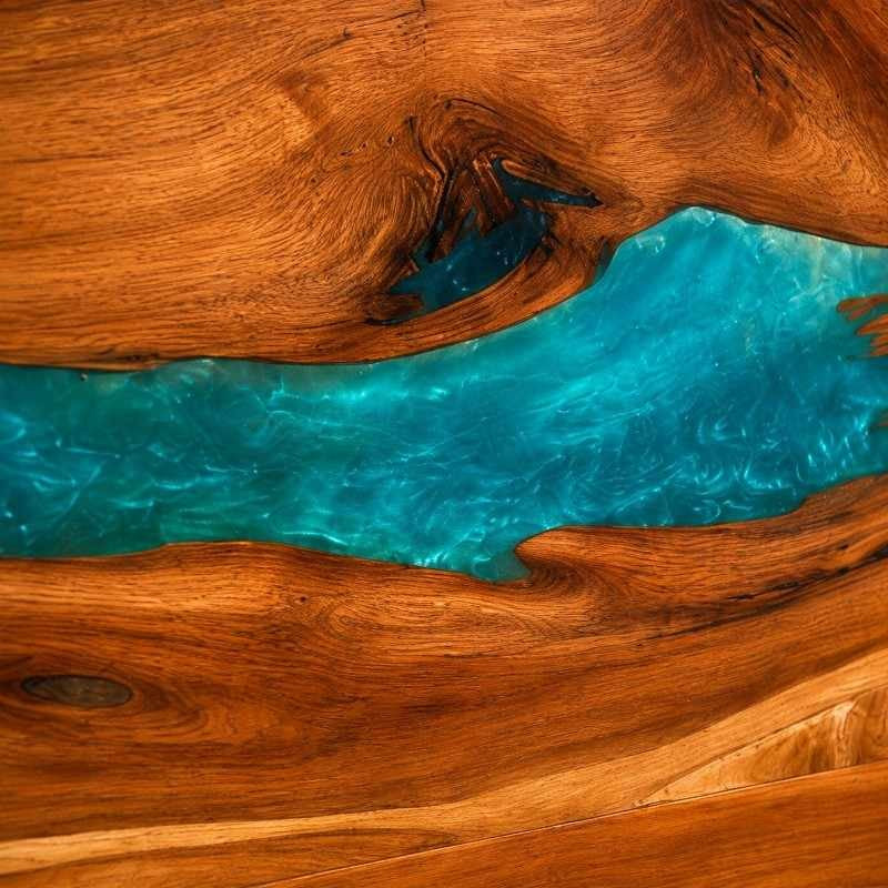 Epoxy resin live edge solid wood headboard | live edge wood headboard design for bed | wood bed headboard design