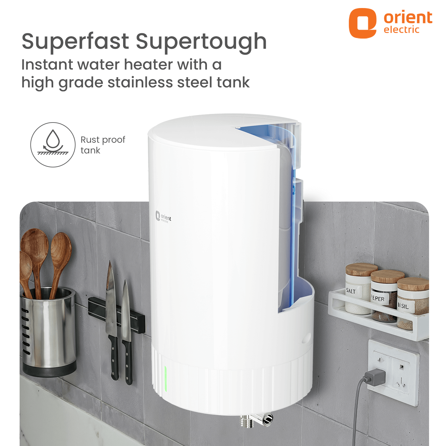Instaflo 3L Instant Water Heater (Geyser) | Suitable for Low & Mid Rise Buildings | 6 Years Tank Warranty