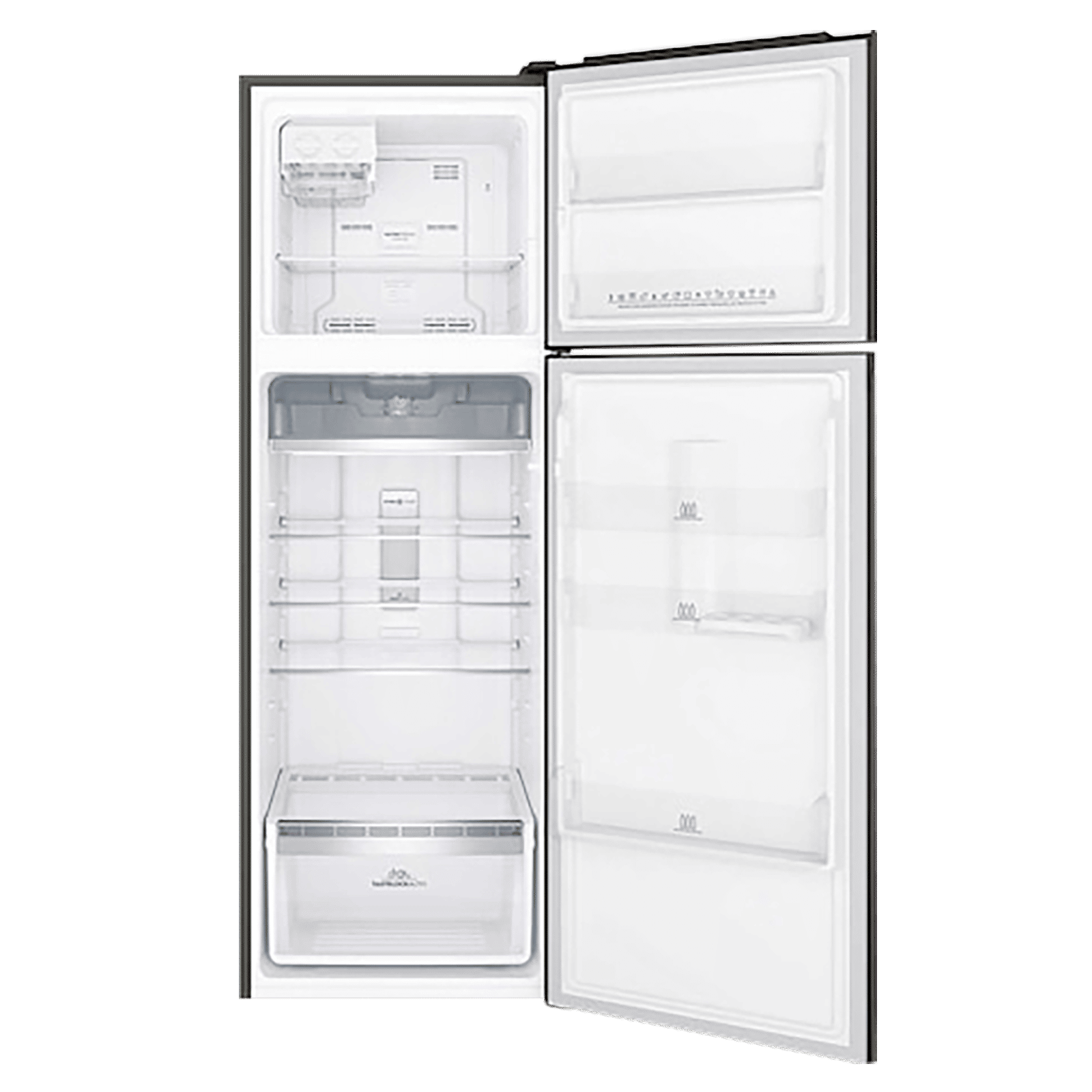 Electrolux UltimateTaste 300 341 Litres 2 Star Frost Free Double Door Refrigerator with Door Alarm (ETB3700K-H, Glossy Black Steel)