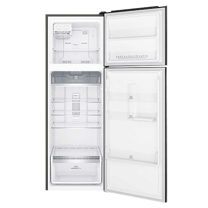 Electrolux UltimateTaste 300 341 Litres 2 Star Frost Free Double Door Refrigerator with Door Alarm (ETB3700K-H, Glossy Black Steel)