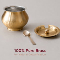 Pure Brass Ghee Pot with Tin Coating (पीतल का घी पॉट)