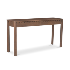 Indiana Scalloped Edge Solid Wood Console Table – Modern Minimalist Design