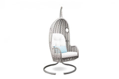 Violante Single Seater Hanging Swing With Stand For Balcony , Garden Swing (Grey)