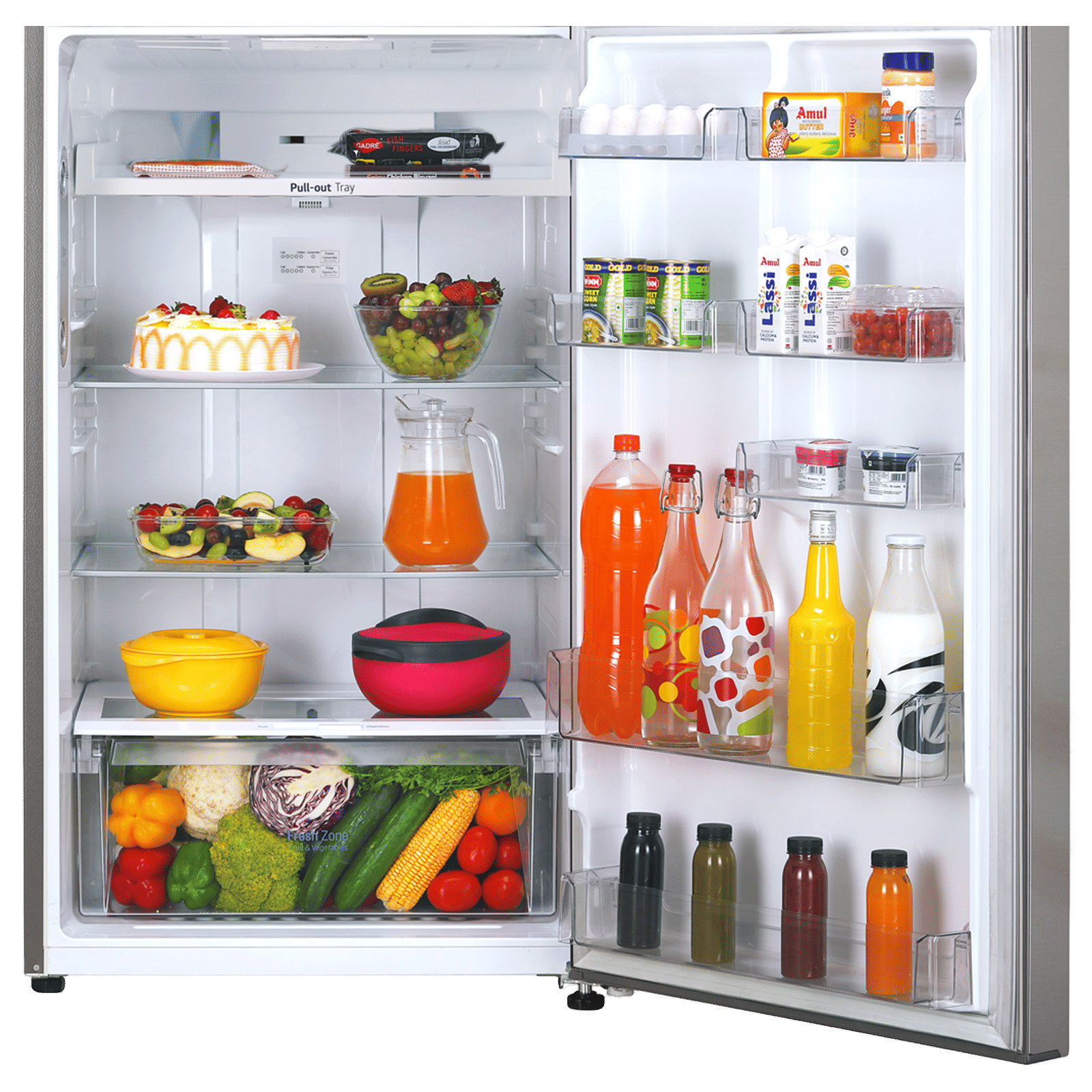 LG 446 Litres 1 Star Frost Free Double Door Convertible Refrigerator with Door Cooling Plus Technology (GL-T502CPZR, Shiny Steel)