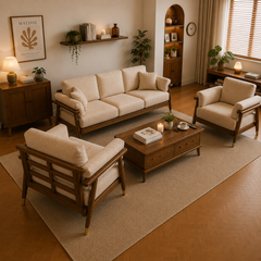 Mamta Milano Luxury Italian 3+1+1 Seater Sofa Set
