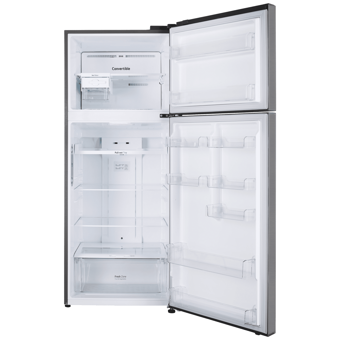 LG 446 Litres 1 Star Frost Free Double Door Convertible Refrigerator with Door Cooling Plus Technology (GL-T502CPZR, Shiny Steel)