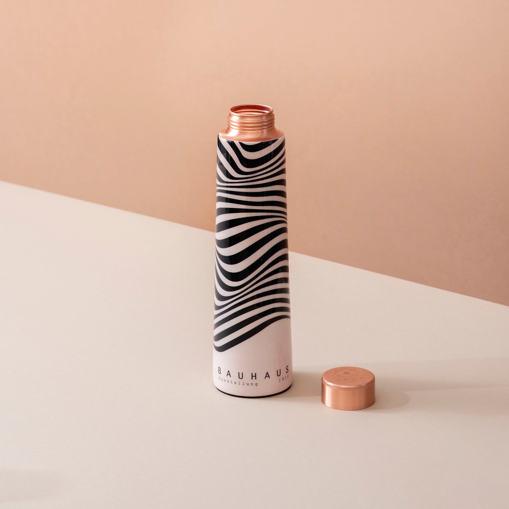 Handcrafted Pure Copper Water Bottle with Print