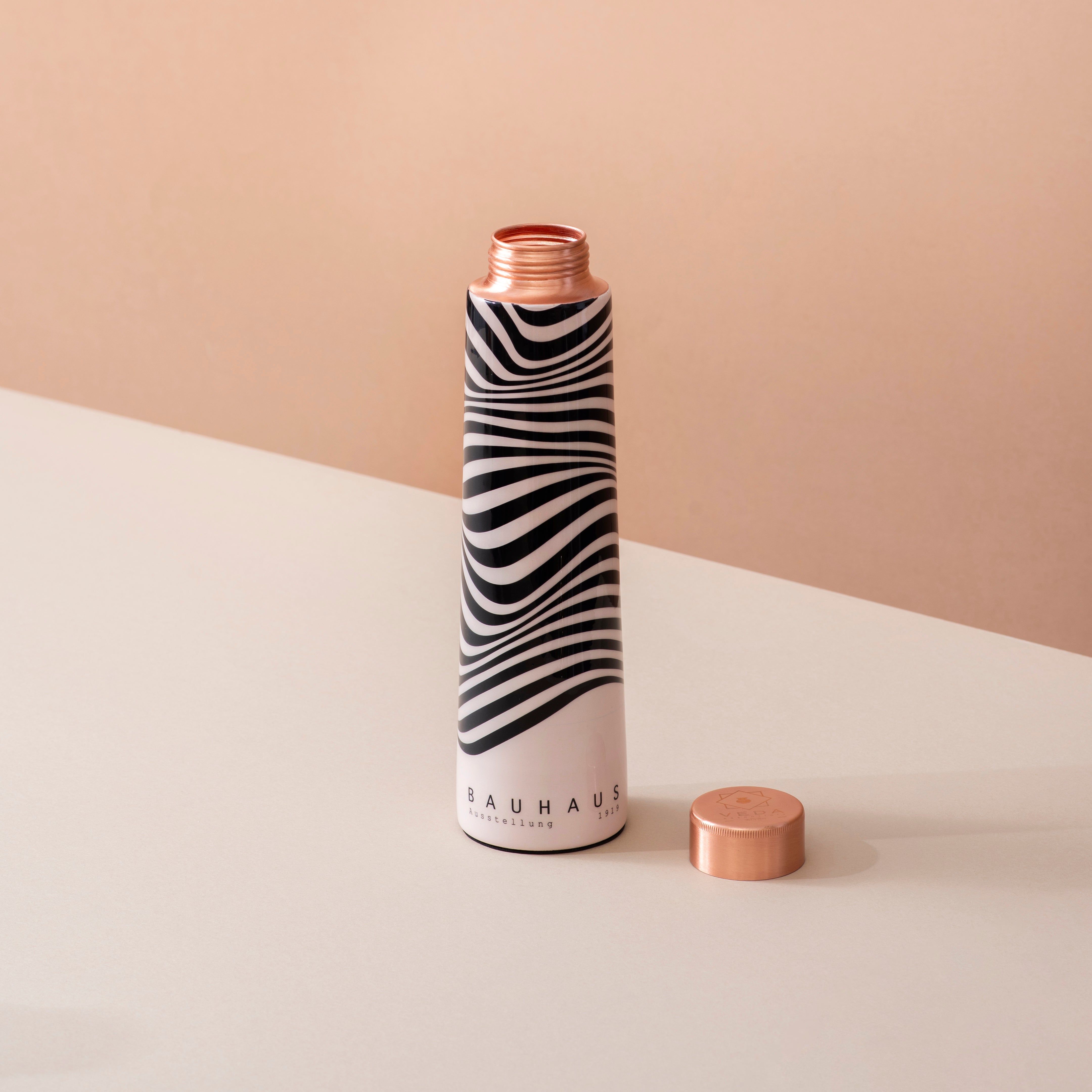 Handcrafted Pure Copper Water Bottle with Print