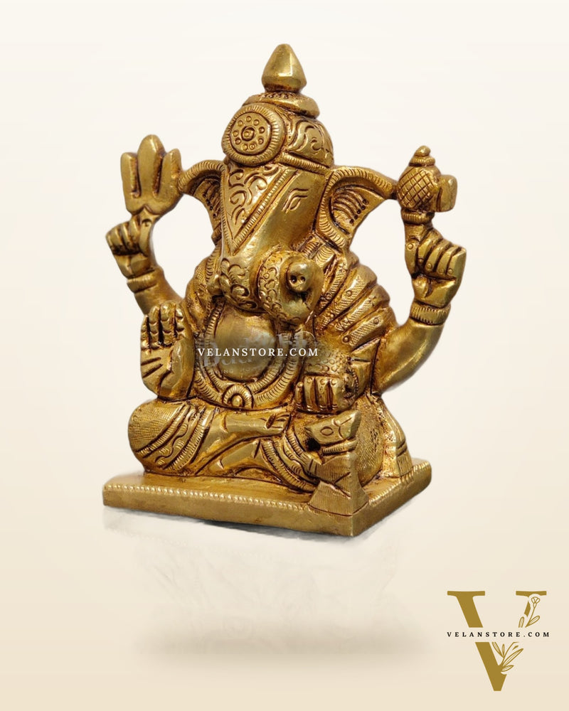 Dagdusheth Ganpati Brass Statue