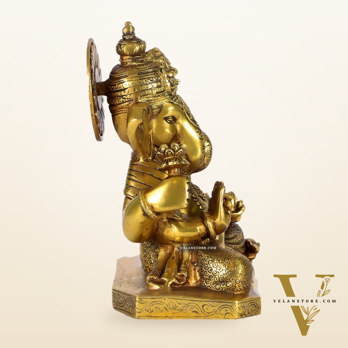 Dagdusheth Ganpati Brass Statue 9 inch