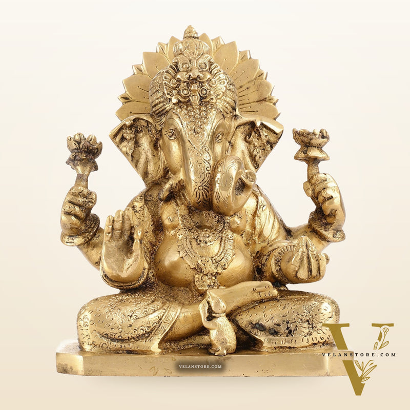 Dagdusheth Ganpati Brass Statue