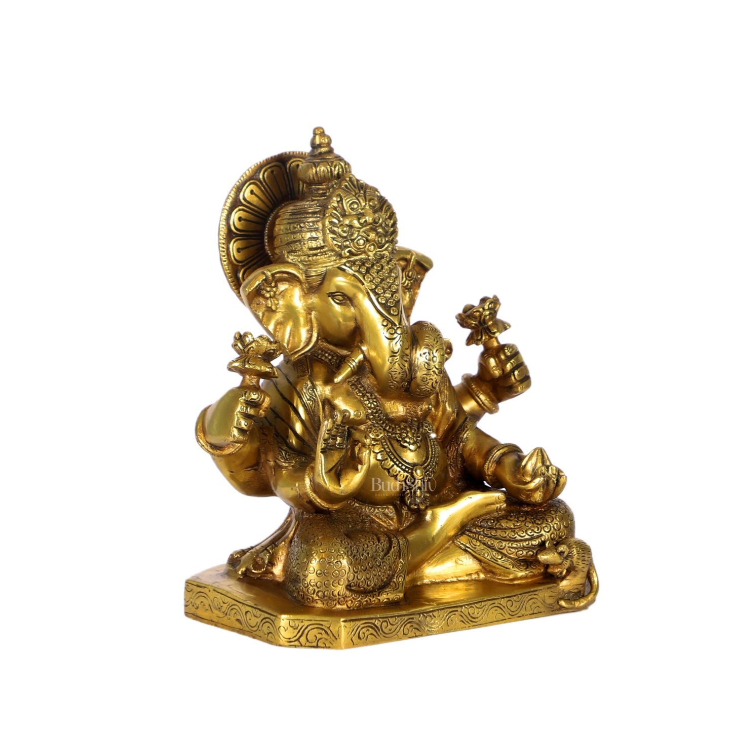 Dagdusheth Ganpati Brass Statue 9 inch