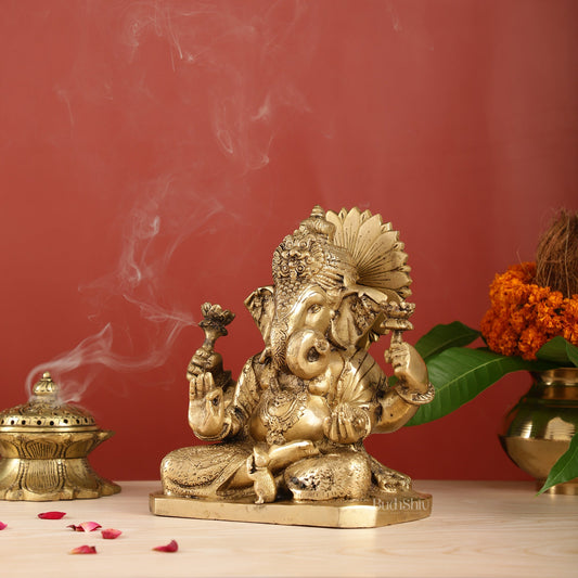 Dagdusheth Ganpati Brass Statue