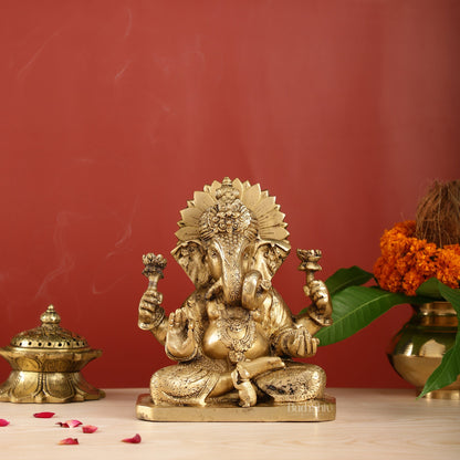 Dagdusheth Ganpati Brass Statue
