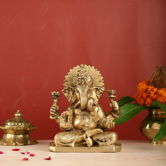 Dagdusheth Ganpati Brass Statue