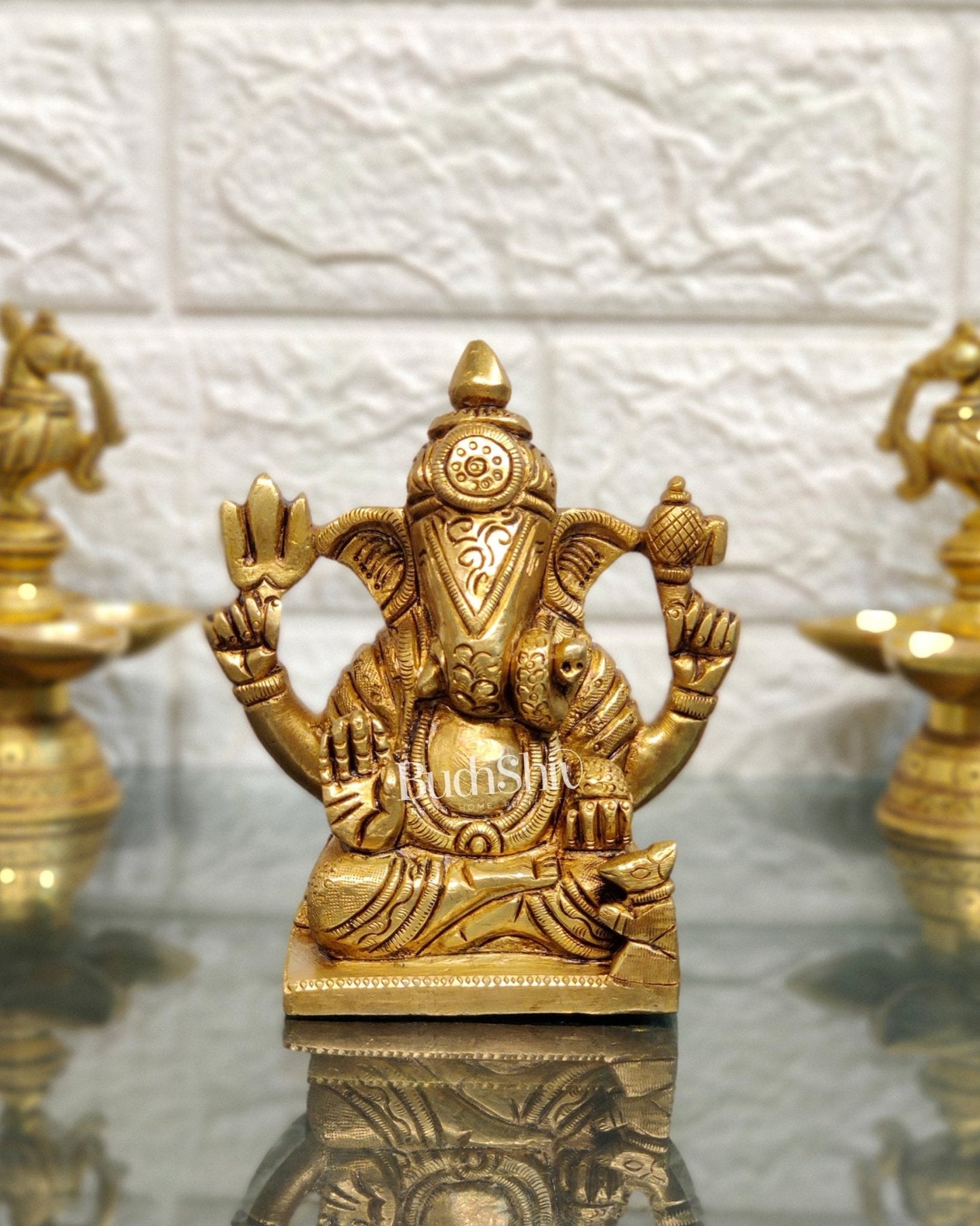 Dagdusheth Ganpati Brass Statue