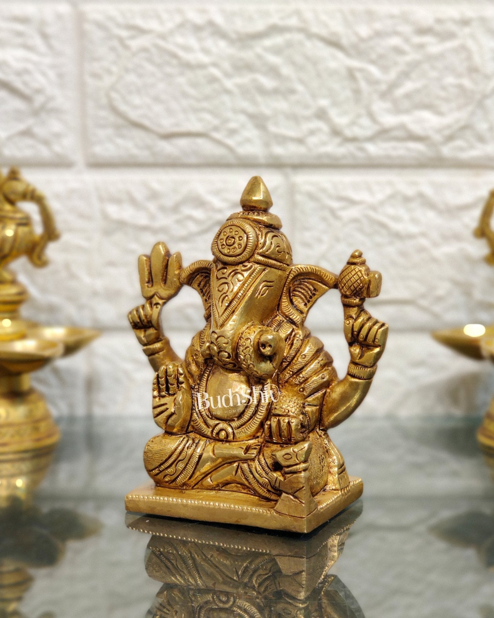 Dagdusheth Ganpati Brass Statue