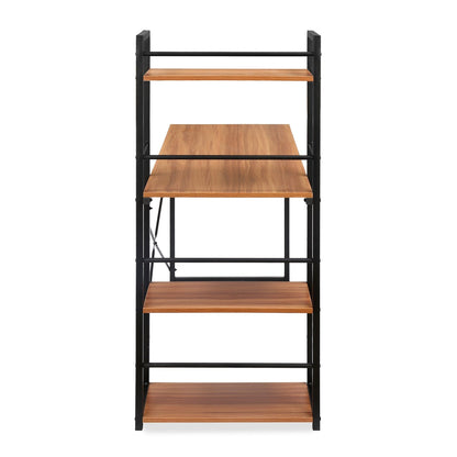 Nilkamal Dalton Desk with Bookshelf (Walnut)