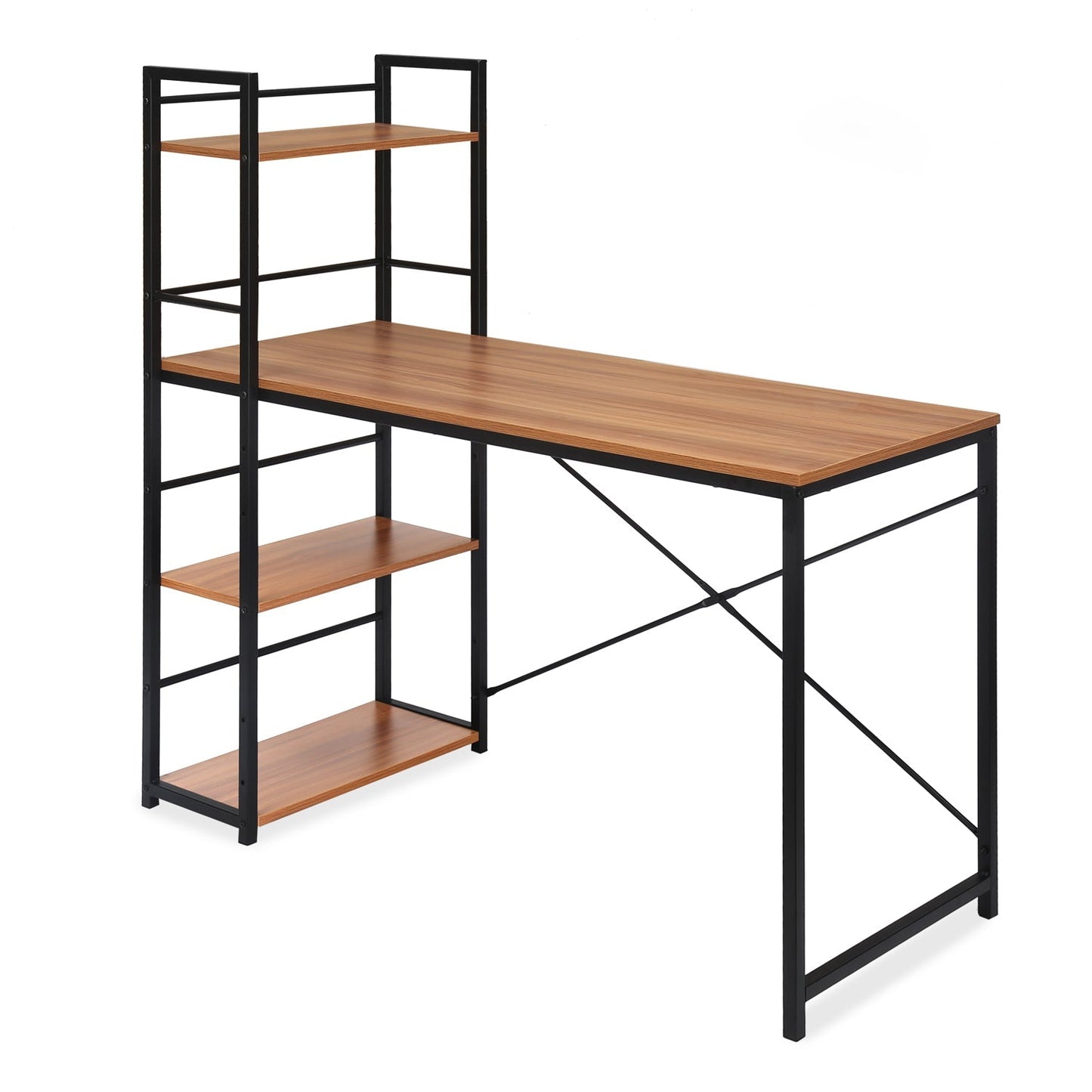 Nilkamal Dalton Desk with Bookshelf (Walnut)