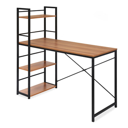 Nilkamal Dalton Desk with Bookshelf (Walnut)