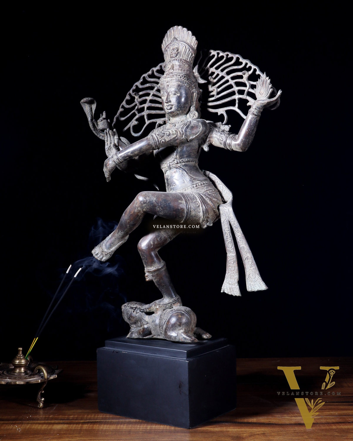 Dancing Shiva as Nataraja – Indonesian Bronze 22" Handcrafted Vintage Sculpture