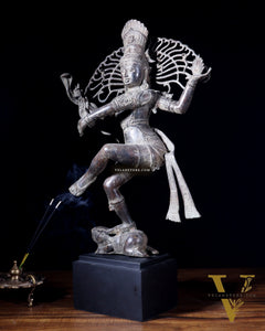 Dancing Shiva as Nataraja – Indonesian Bronze 22" Handcrafted Vintage Sculpture