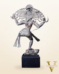 Dancing Shiva as Nataraja – Indonesian Bronze 22" Handcrafted Vintage Sculpture