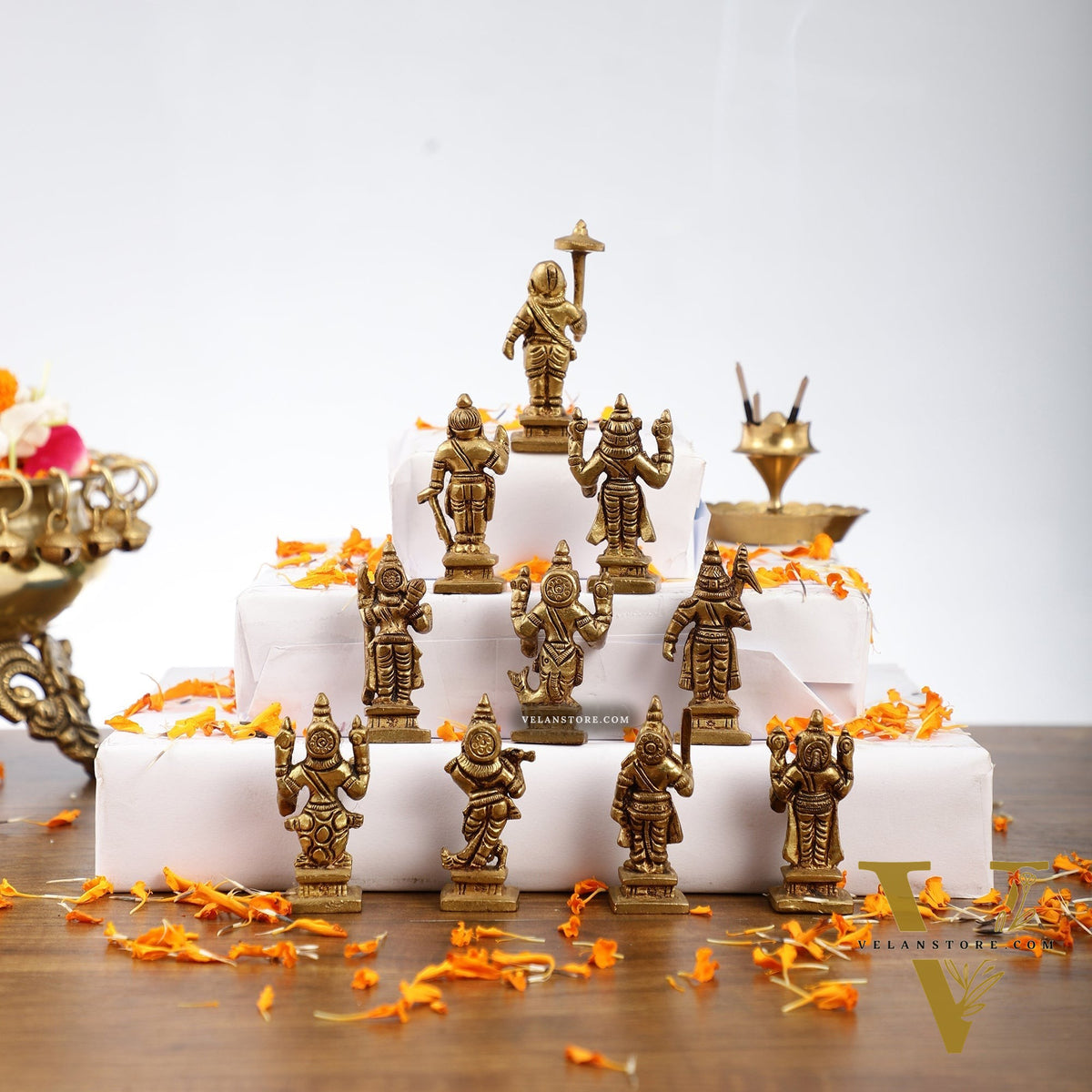 Dashavatar Brass idols 2.5 inch