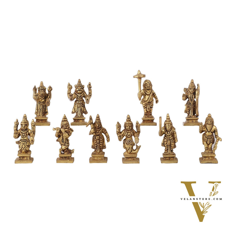 Dashavatar Brass idols 2.5 inch