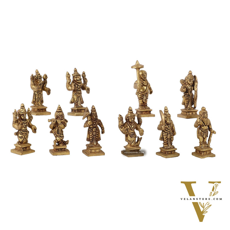 Dashavatar Brass idols 2.5 inch