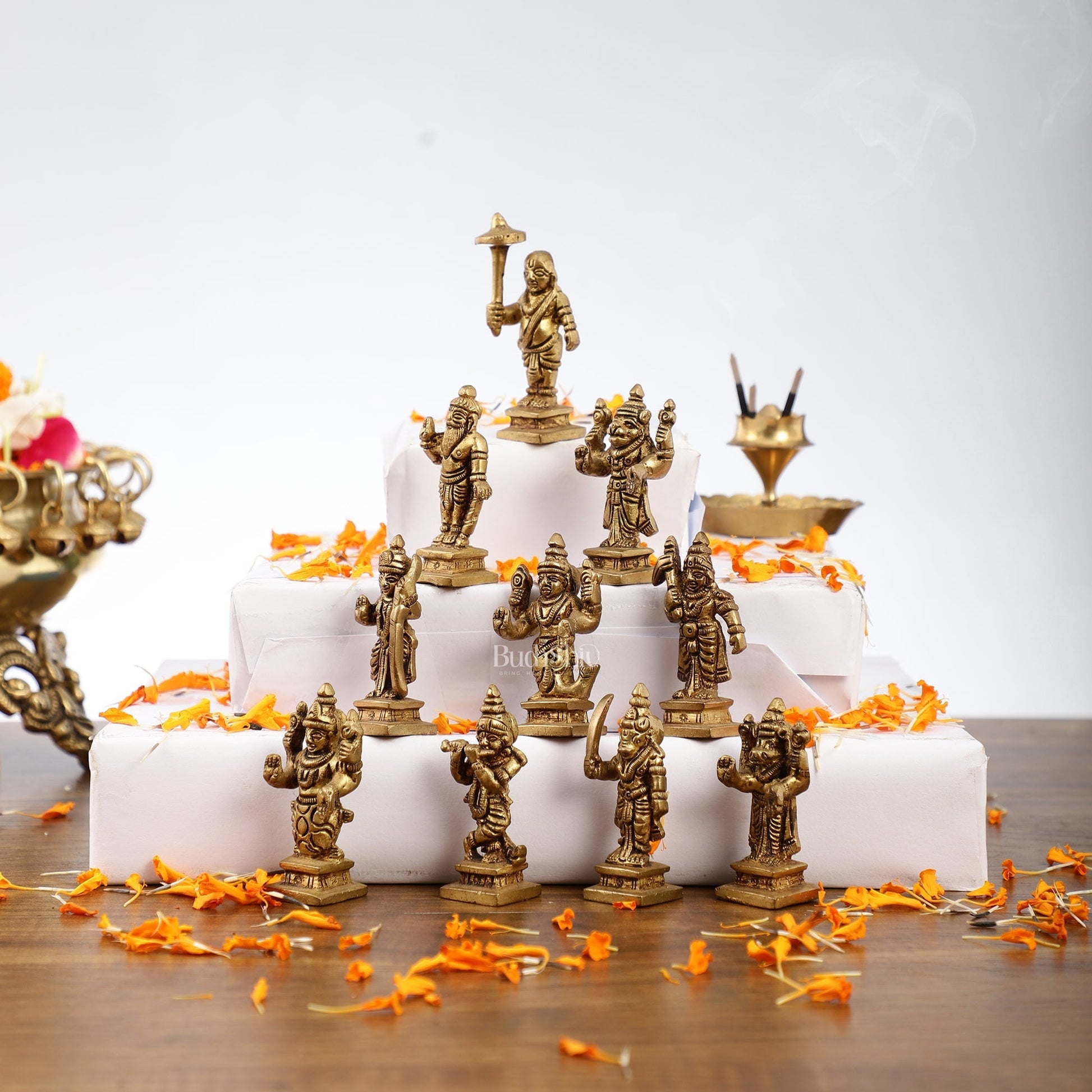 Dashavatar Brass idols 2.5 inch