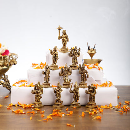 Dashavatar Brass idols 2.5 inch
