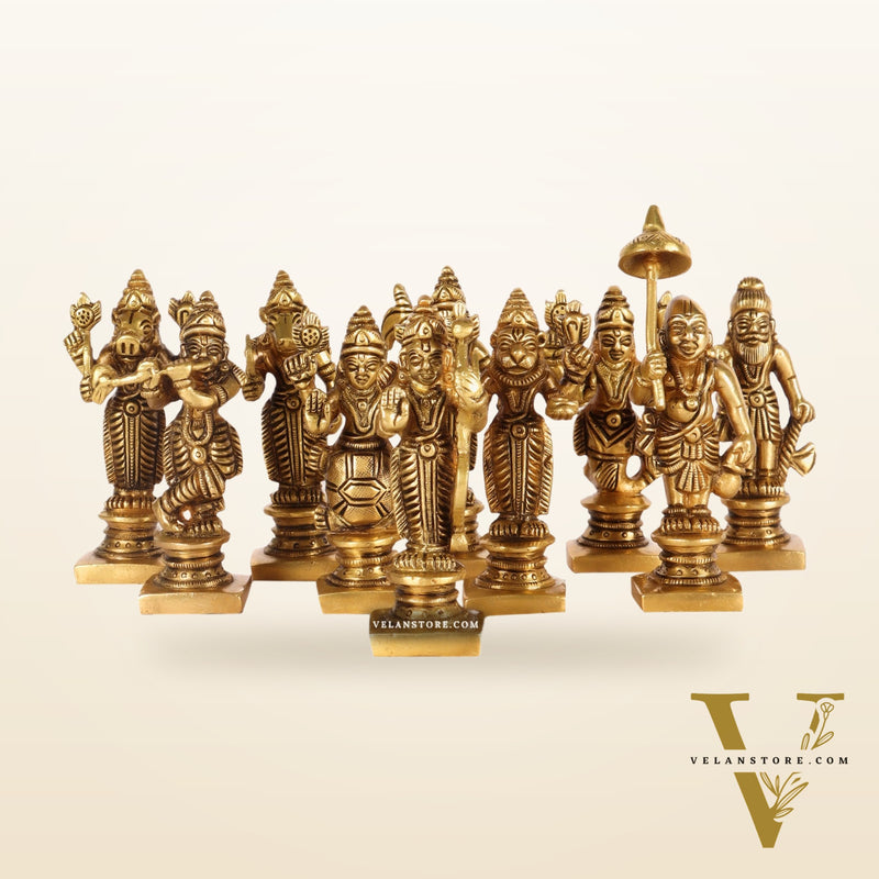 Dashavatar Brass idols 3 inch