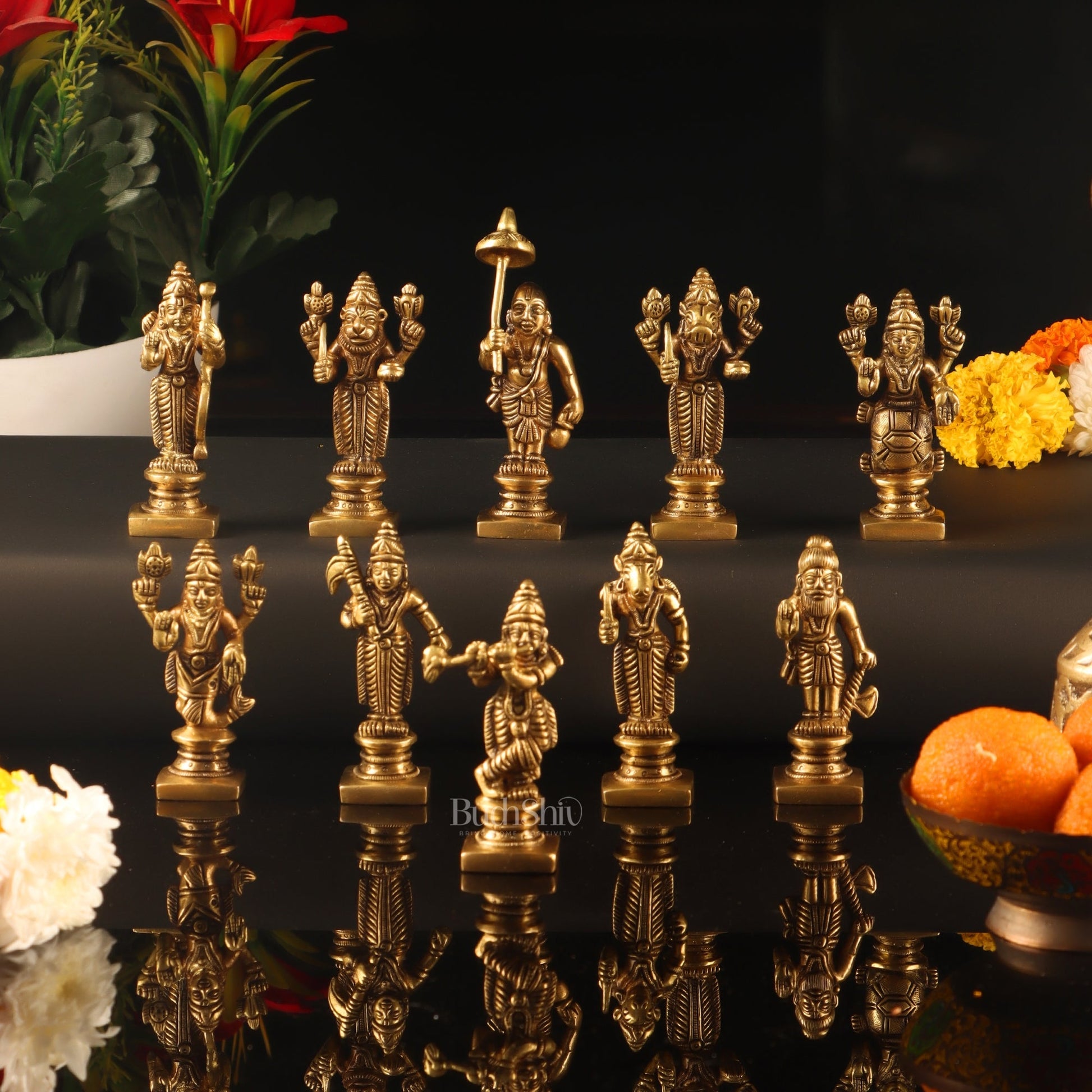 Dashavatar Brass idols 3 inch
