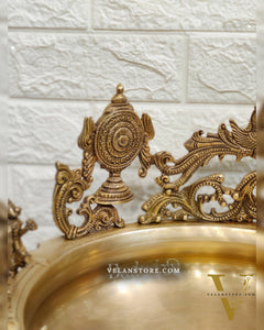 Dashavatar Pure Brass Urli large