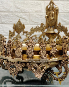 Dashavatar Pure Brass Urli large