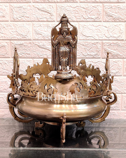 Dashavatar Pure Brass Urli large