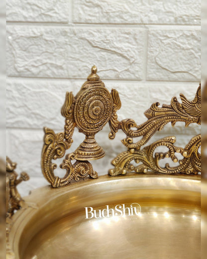 Dashavatar Pure Brass Urli large