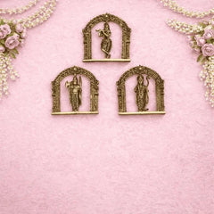 Brass Dashavatara Wall Hanging Plates Set (6 Inch)