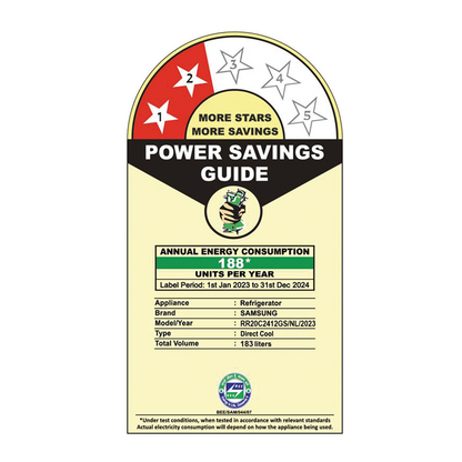 SAMSUNG Stylish Grande 183 Litres 2 Star Direct Cool Single Door Refrigerator with Stabilizer Free Operation (RR20C2412GS/NL, Grey Silver)