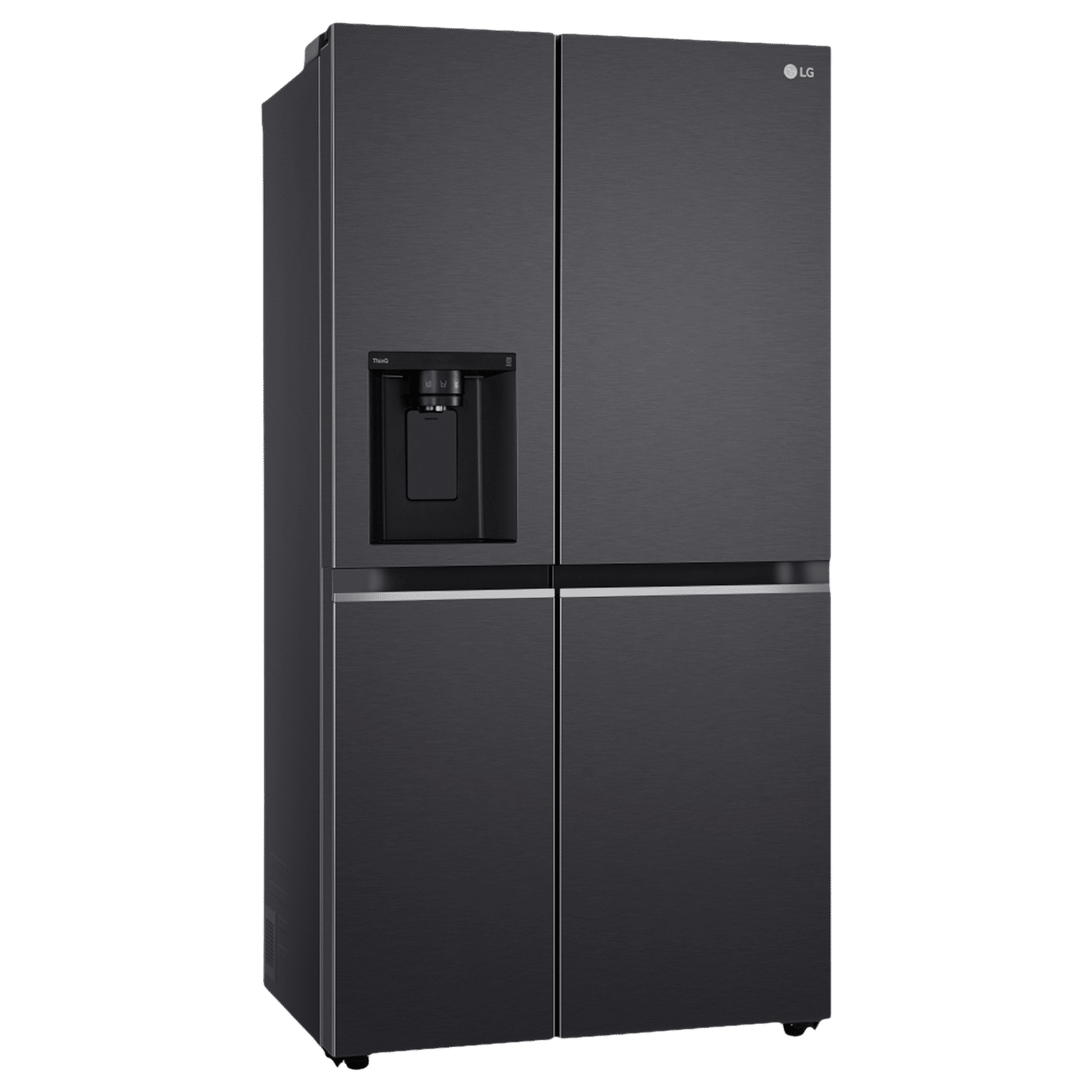LG 630 Litres 3 Star Frost Free Side by Side Door Smart Wifi Enabled Refrigerator with Multi Air Flow (GL-L257CMC3, Matt Black)